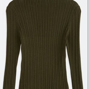 Olive Ribbed Women's Sweater